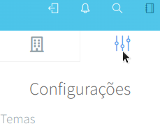 Barra de configurações