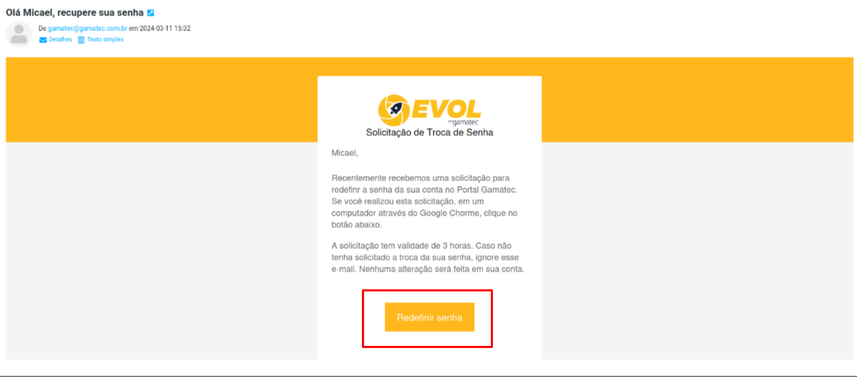 Redefinir Senha